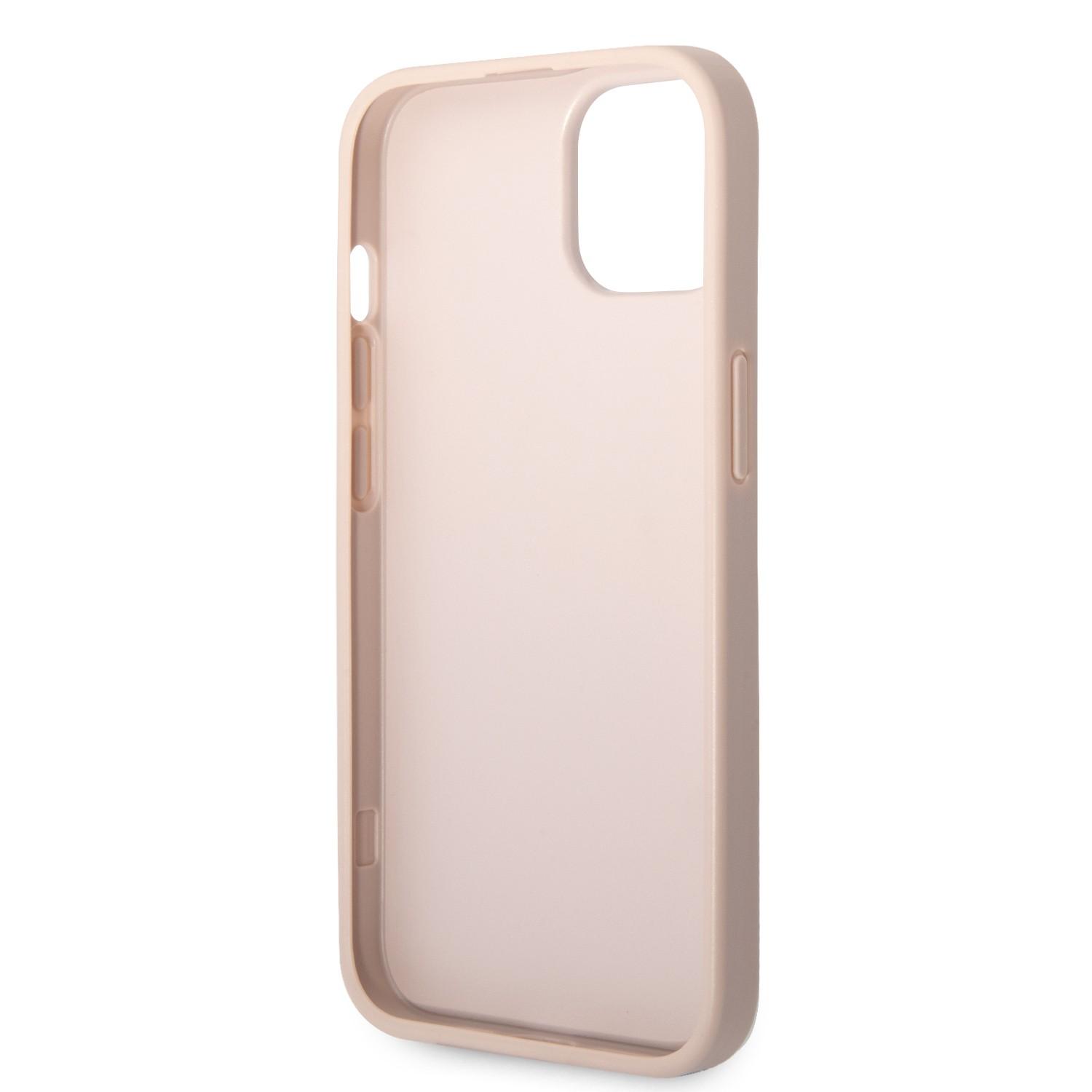 كفر ايفون 14 زهر جيس Guess PU 4G Big Metal Logo Hard Case for iPhone 14 Pink - cG9zdDoxMzg0MDk0
