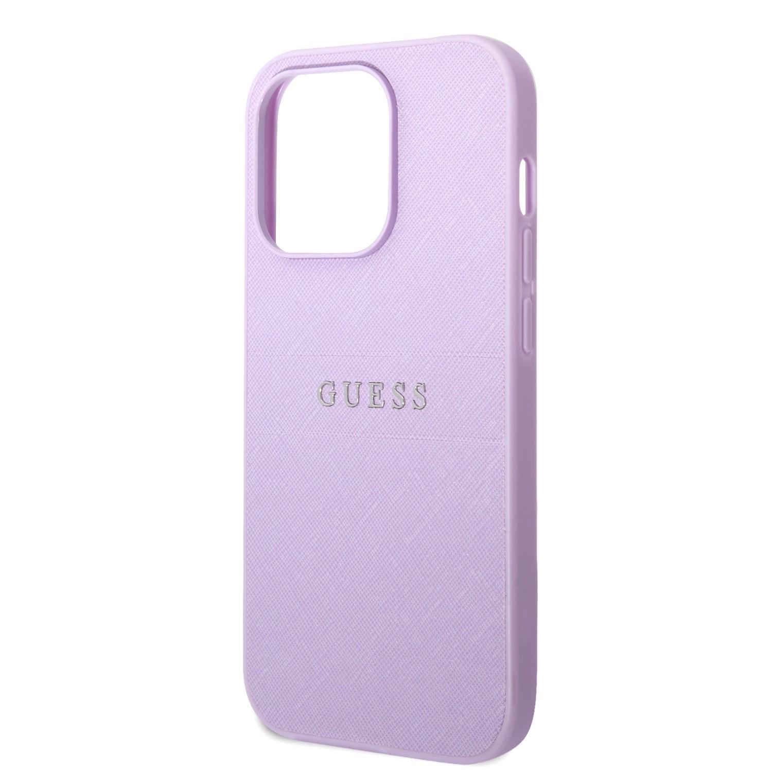 كفر ايفون 14 برو ماكس بنفسجي جيس Guess PU Saffiano Hard Case for iPhone 14 Pro Max Purple - cG9zdDoxMzg1MzM5