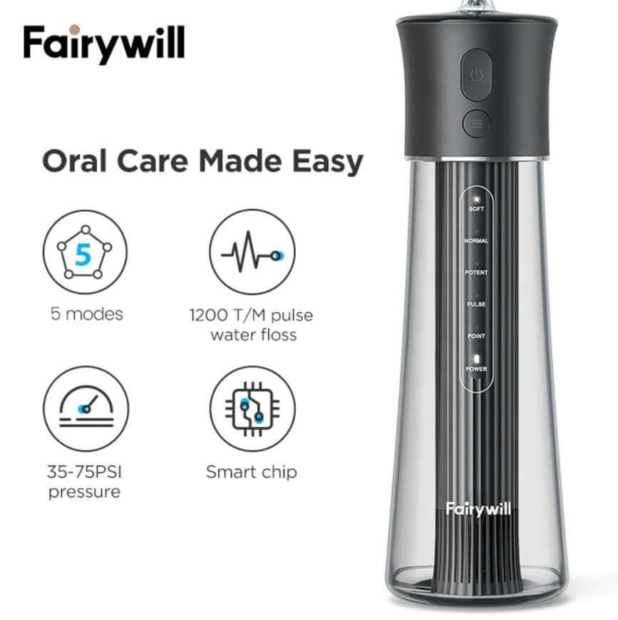 جهاز خيط الاسنان المائي شفاف فيري ويل  300 مل Fairywill F30 Water Flosser - cG9zdDoxMzU4NDY2