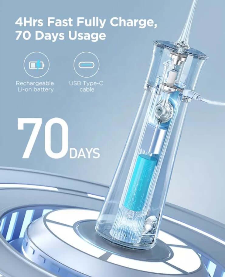 جهاز خيط الاسنان المائي شفاف فيري ويل  300 مل Fairywill F30 Water Flosser - cG9zdDoxMzU4NDc2