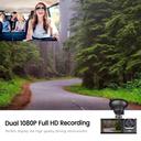 CRONY S11 Three-Camera 1920*1080 pushbutton dashcam 1080P DVR Dashcam Front Indoor and Rear View Camera Driving Recorder 2 Inch Screen Dash Cam Support Night Vision Loop Recording - SW1hZ2U6MTQyNzQ2OQ==