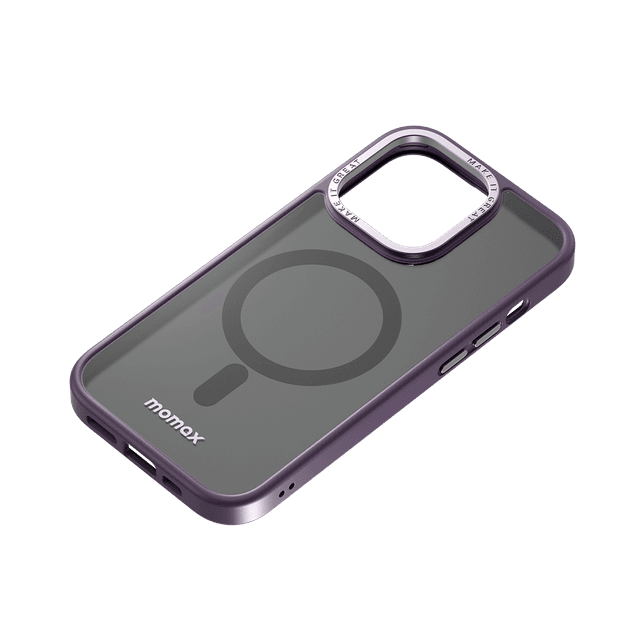 كفر جوال ايفون 14 برو 6.1 بوصة هايبرد مغناطيسي ماغ سيف لون أسود وحواف بنفسجية من موماكس Momax iphone 14 pro hybrid magnetic case - SW1hZ2U6MTQ2MDYxNA==