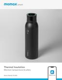 مطارة حافظة للحرارة ذكية من موماكس لون أسود Momax smart bottle iot thermal drinkware - SW1hZ2U6MTQ2MTk4OA==
