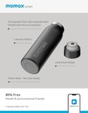 مطارة حافظة للحرارة ذكية من موماكس لون أسود Momax smart bottle iot thermal drinkware - SW1hZ2U6MTQ2MTk5Ng==