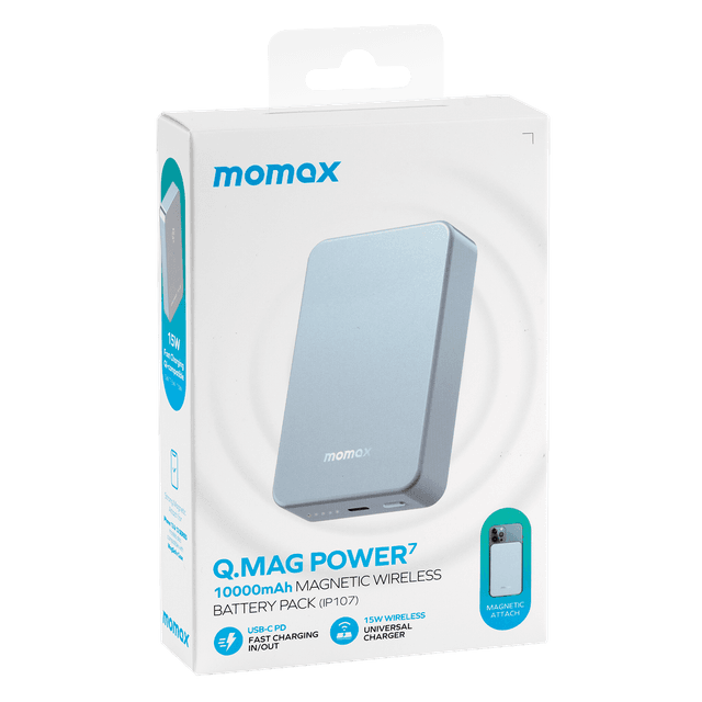 Momax q.mag power7 10000mah magsafe wireless power bank light blue - SW1hZ2U6MTQ1ODE5Ng==