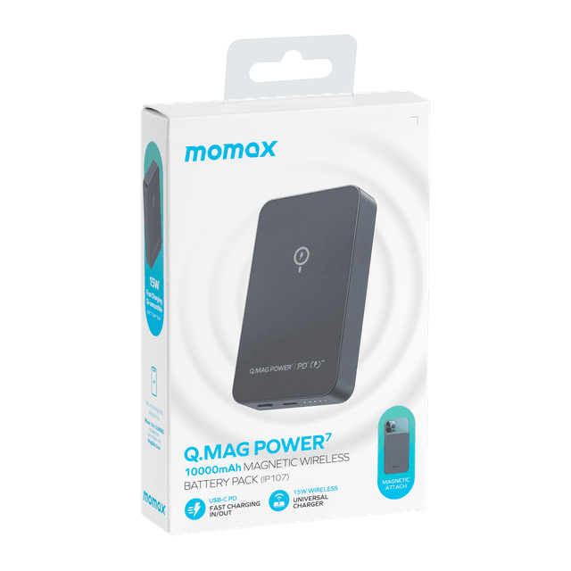 Momax q.mag power7 10000mah magsafe wireless power bank grey - SW1hZ2U6MTQ2MDI4Nw==