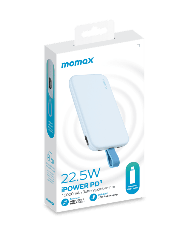 Momax ipower pd 3 10000mah battery pack light blue - SW1hZ2U6MTQ2MjgwOQ==