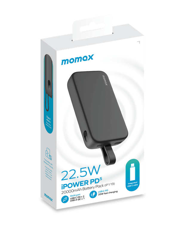 Momax ipower pd 5 20000mah battery pack black - SW1hZ2U6MTQ2MjgyMg==