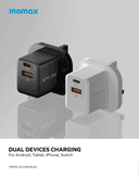 Momax oneplug 20w 2 port mini wall charger black - SW1hZ2U6MTQ1OTUyNg==