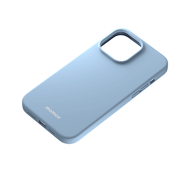 كفر جوال ايفون 14 برو ماكس سيليكون 6.7 بوصة ماغ سيف لون أزرق فاتح من موماكس Momax iphone 14 pro max silicone magnetic case - SW1hZ2U6MTQ1OTI0OQ==