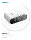 Momax q.clock 5 digital clock with wireless charger white - SW1hZ2U6MTQ1OTcwMg==