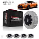 Nissan GTR R35 2009 to 2019 - Drilled and Slotted Brake Disc Rotors by PowerStop Track Day - SW1hZ2U6MTkxOTY3NA==