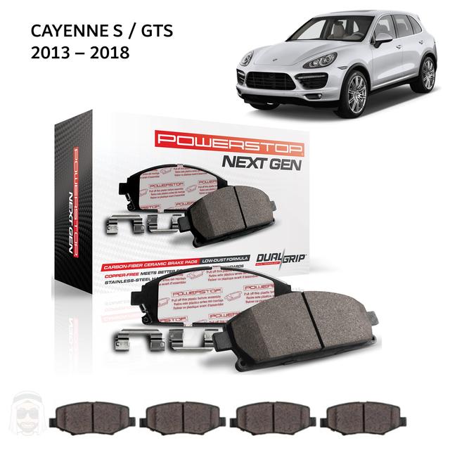 Porsche Cayenne S GTS Turbo 2013 to 2018 - Carbon Fiber Ceramic Brake Pads by PowerStop NextGen - SW1hZ2U6MTkxOTc3MA==