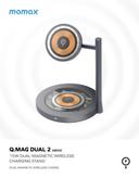 Momax q.mag dual 2 dual magnetic wireless charging stand black - SW1hZ2U6MTQ2MDA3Mw==
