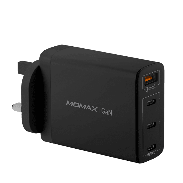 Momax 4 port 3xusb c 1xusb a 100w gan wall charger black - SW1hZ2U6MTQ2MDgwMA==