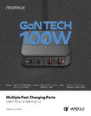 Momax oneplug 100w 4 port gan desktop charger black - SW1hZ2U6MTQ1OTA0Ng==