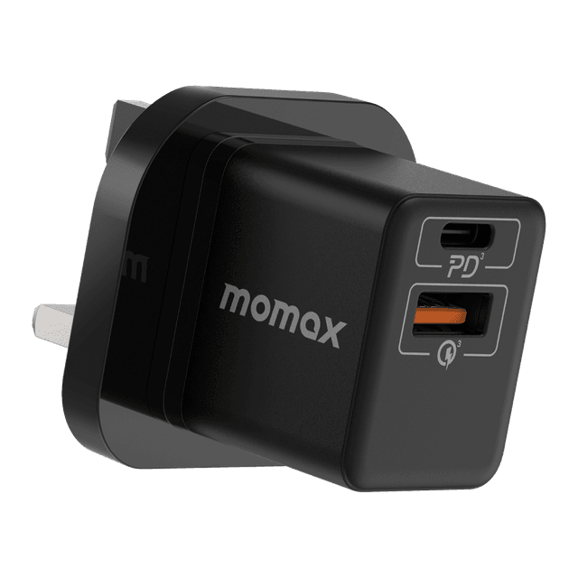 Momax oneplug 20w 2 port mini wall charger black - SW1hZ2U6MTQ1OTUxOA==