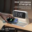 ساعة ذكية مع شحن لاسلكي 15 واط مع إضاءة بروميت Promate Multi-Function LED Alarm Clock with 15W Wireless Charger - SW1hZ2U6MTQ2NDI3Ng==