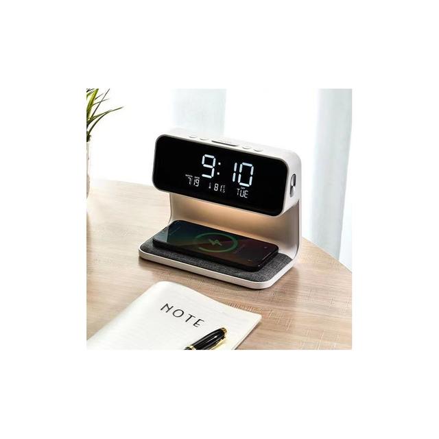 ساعة ذكية مع شحن لاسلكي 15 واط مع إضاءة بروميت Promate Multi-Function LED Alarm Clock with 15W Wireless Charger - SW1hZ2U6MTQ2NDI2OA==