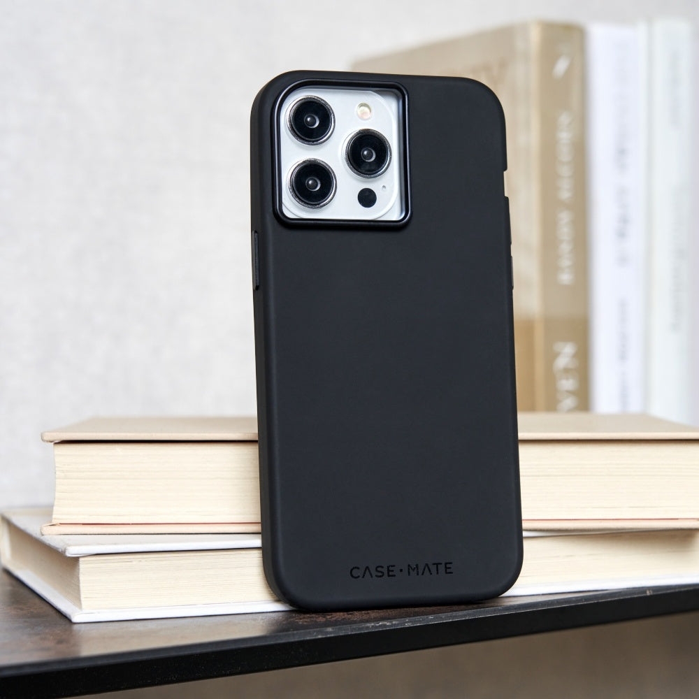 كفر ايفون 15 برو ماكس سيلكون كيس ميت ماج سيف أسود Casemate Silicone Case Magsafe for Apple iPhone 15 Pro Max
