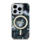 Guess Magsafe IML Case with Jungle Pattern for iPhone 15 Promax - Kaki - SW1hZ2U6MTYyOTk2MA==