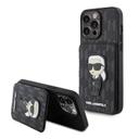 Karl Lagerfeld Saffiano Hard Case with Monogram Card slot for iPhone 15 Pro Max - SW1hZ2U6MTYyMzkxMw==