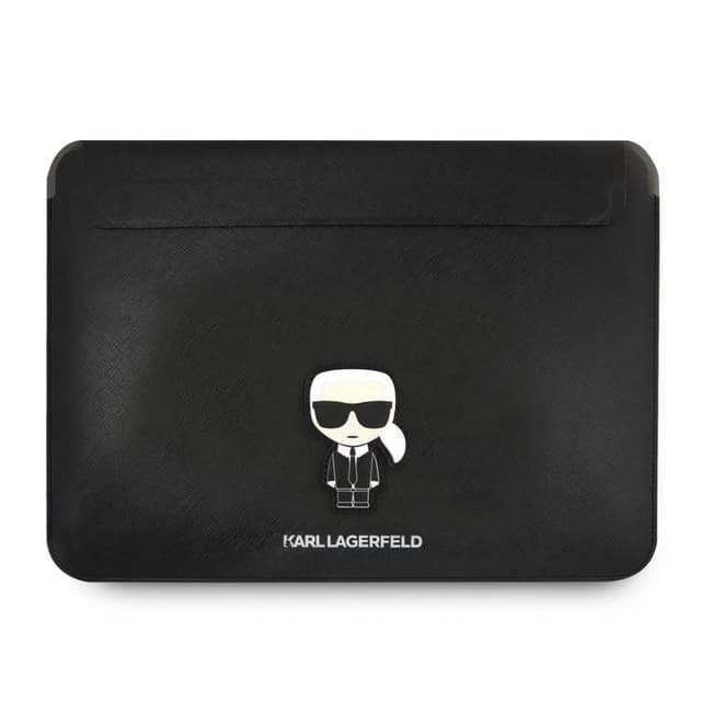 شنط لاب توب جلد 14 بوصة اسود كارل لاغرفيلد Karl Lagerfeld Saffiano Ikonik Computer Sleeve 14" - SW1hZ2U6MTYyMzkwOA==