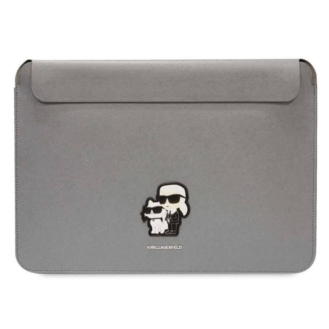 شنط لاب توب جلد 16 بوصة فضي كارل لاغرفيلد Karl Lagerfeld Saffiano K&C NFT Computer Sleeve 16" - SW1hZ2U6MTYyMzg3NA==