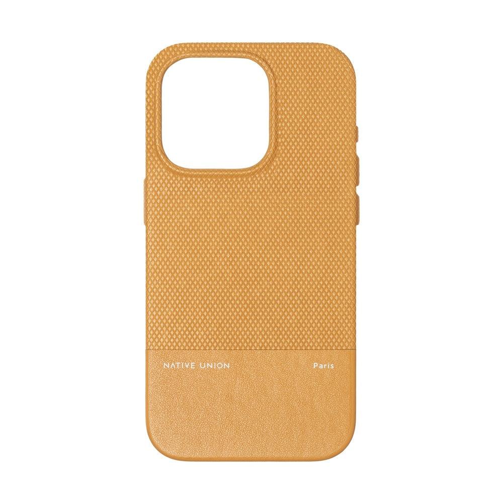 جراب ايفون 15 برو جلد ناتيف يونيون أصفر Native Union Classic Leather Case Magsafe for Apple iPhone 15 Pro - cG9zdDoxNTkwNjEy