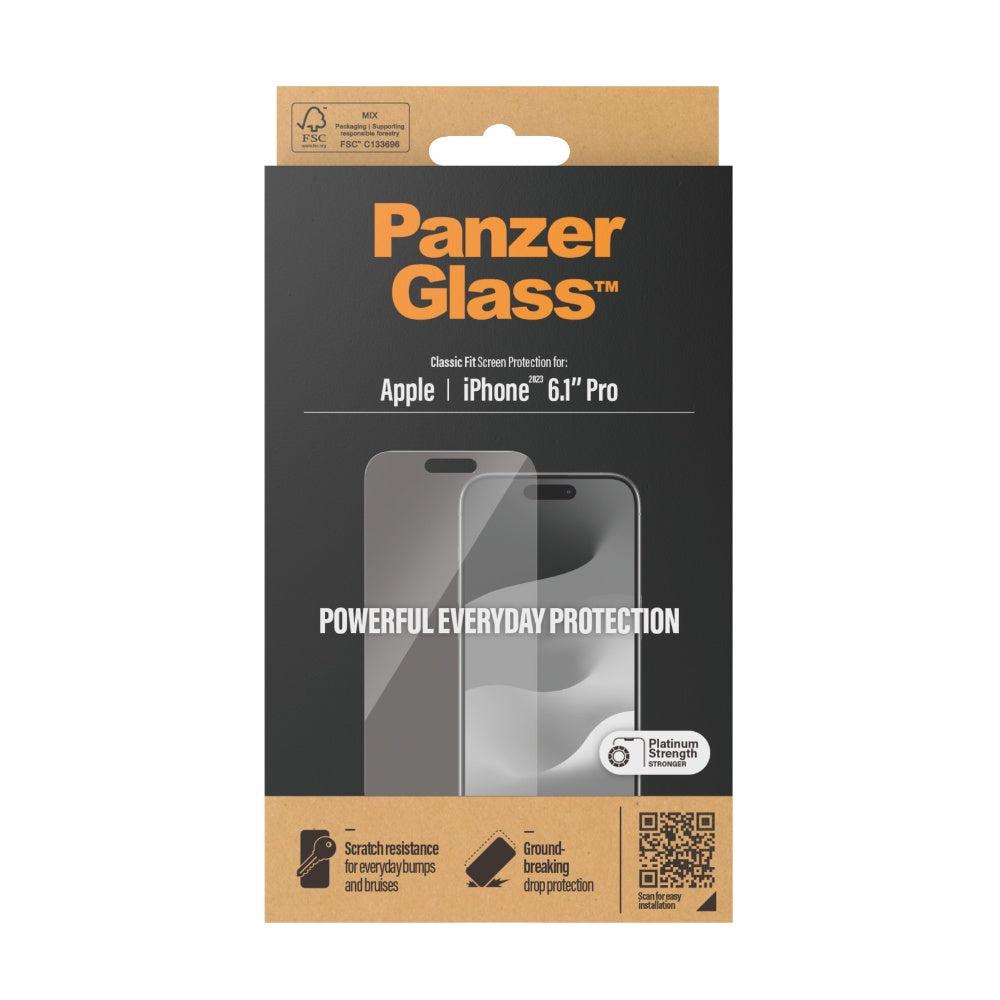 شاشة حماية ايفون 15 برو بينزر غلاس PanzerGlass UltraWide Screen Protector for Apple iPhone 15 Pro - cG9zdDoxNTkwNTM5