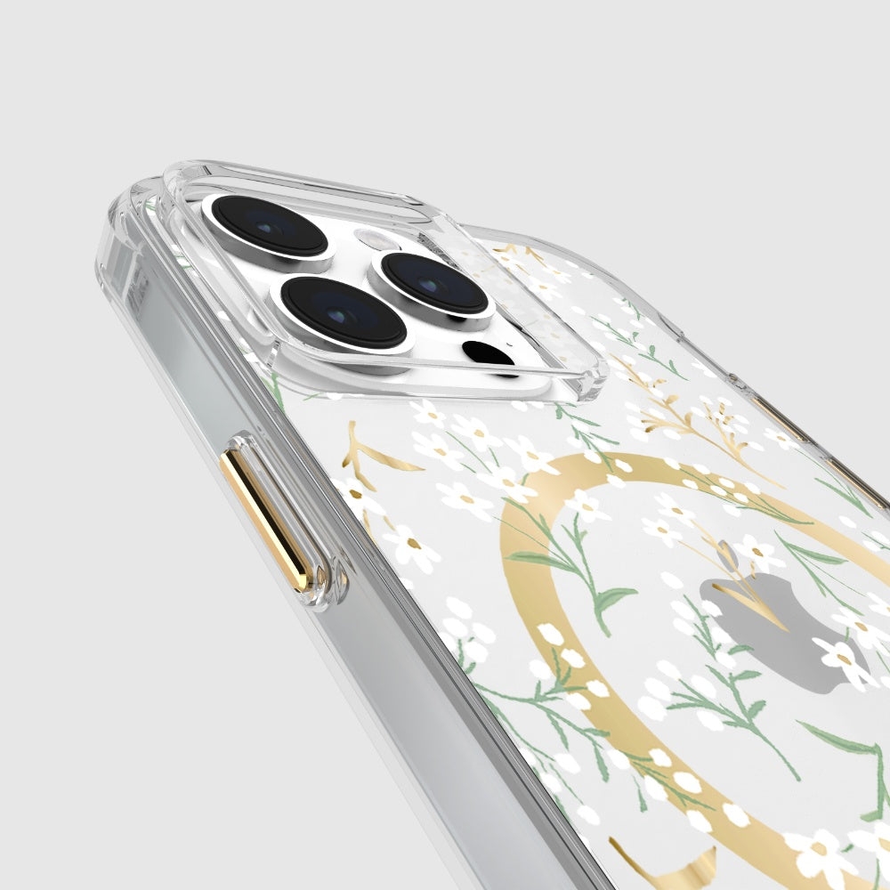 كفر جوال ايفون 15 برو ماكس ماج سيف ريفل بيبر ورود أبيض Rifle Paper iPhone 15 Pro Max Petite Fleurs with Magsafe