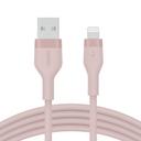 BELKIN BoostCharge Flex USB-A to Lightning Cable - 1 Meter - Pink - SW1hZ2U6MTY4MjA1Mw==