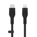 Belkin BOOST CHARGE™ Flex USB-C to Lightning Connector Soft-touch Silicone,3M-Black - SW1hZ2U6MTY1NDM5OA==