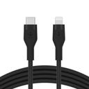 Belkin BOOST CHARGE™ Flex USB-C to Lightning Connector Soft-touch Silicone,3M-Black - SW1hZ2U6MTY1NDQwMA==