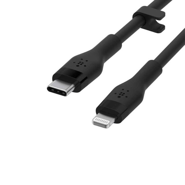 Belkin BOOST CHARGE™ Flex USB-C to Lightning Connector Soft-touch Silicone,3M-Black - SW1hZ2U6MTY1NDM5MA==