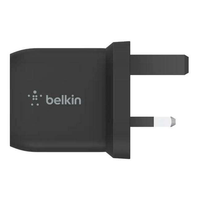 شاحن تايب سي 45 واط منفذين أسود بيلكن Belkin BOOST CHARGE PRO Dual USB-C GaN Wall Charger with PPS 45W - SW1hZ2U6MTY1NDUwMQ==