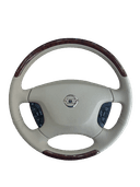 Beige Steering Wheel with Shiny Brown Wood Super Safari Nissan Patrol Y61 VTC GU - SW1hZ2U6MTY3MTQ2Mg==