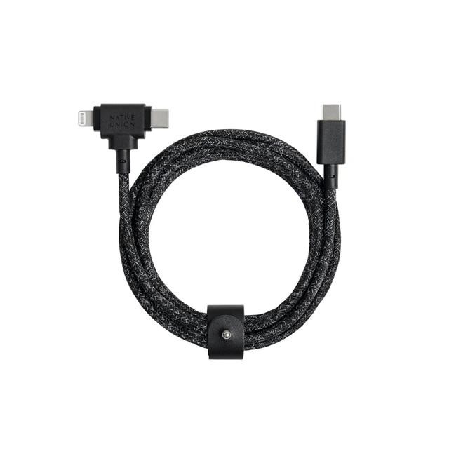 Native Union - Belt 1.8M Cable - Duo USB-C to ( C + Lightining)  - Cosmos - SW1hZ2U6MTY3OTgzMg==