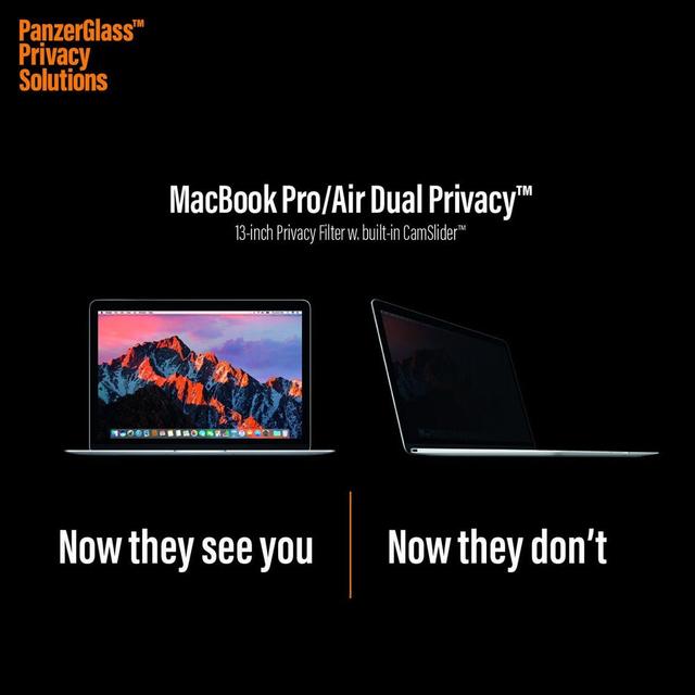 شاشة حماية خصوصية مغناطيسية ماك بوك اير برو بانزر جلاس PANZERGLASS Magnetic Privacy Screen Protector for 13.3 MacBook Air Pro - SW1hZ2U6MTY4MDU5Mw==