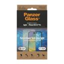 شاشة حماية ضد الضوء الازرق ايفون 14 برو بانزر جلاس PANZERGLASS iPhone 14 Pro UWF Anti Bluelight Screeen Protector with Applicator Clear - SW1hZ2U6MTY3OTMzMg==