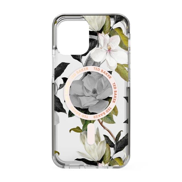 TED BAKER iPhone 14 Plus - MagSafe Anti-Shock Floral Case Opal - Clear Multi-color - SW1hZ2U6MTY4MDMxMQ==