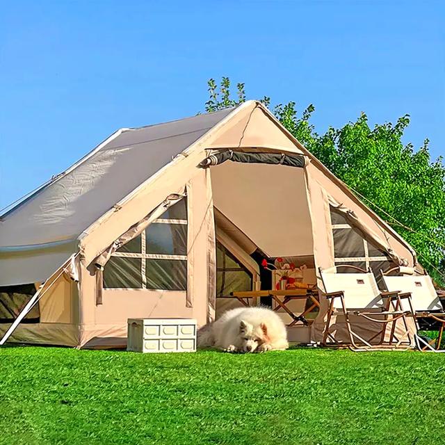 خيمة هوائية متنقلة توبيز مقاومة للماء 4 إلى 8 أشخاص Tobys New Inflatable Camping Tent Waterproof For Outdoor - SW1hZ2U6MTY4OTM4Ng==