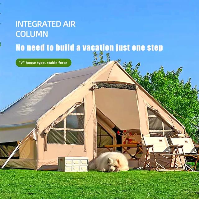 خيمة هوائية متنقلة توبيز مقاومة للماء 4 إلى 8 أشخاص Tobys New Inflatable Camping Tent Waterproof For Outdoor - SW1hZ2U6MTY4OTM4OA==