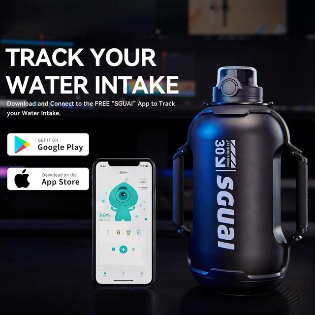 Sguai Smart Water Bottle Portable & Leak-Proof Design BPA-Free & Easy To Clean - SW1hZ2U6MTcxNzE2NA==