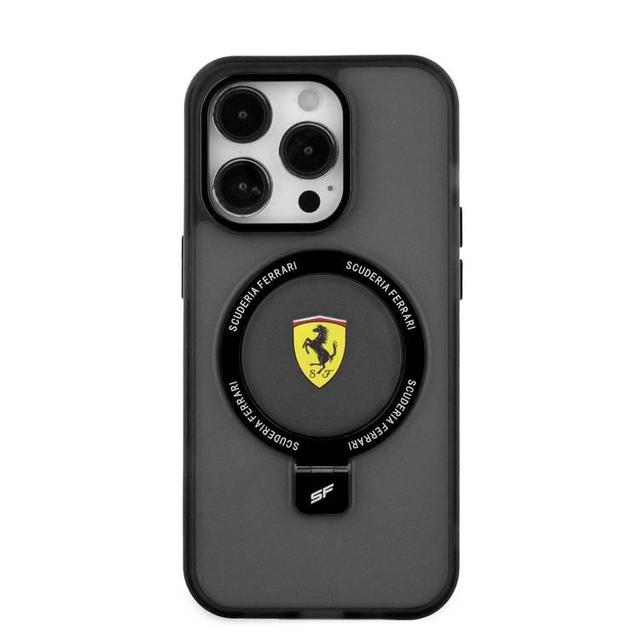كفر جوال ايفون 15 برو أسود فيراري Ferrari  Magsafe Ring Stand Case for iPhone 15 Pro - SW1hZ2U6MTcyNTg2OQ==