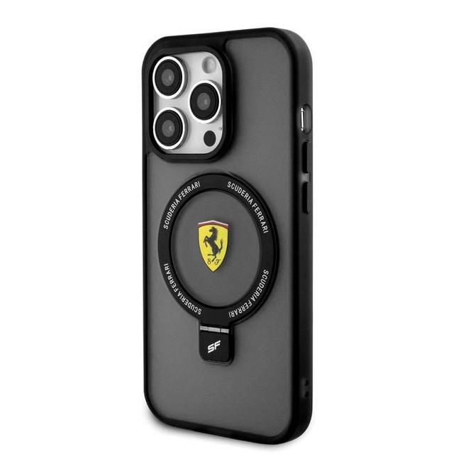 كفر جوال ايفون 15 برو أسود فيراري Ferrari  Magsafe Ring Stand Case for iPhone 15 Pro - SW1hZ2U6MTcyNTg3Mw==
