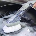 Cleaning Brush Scrubber Dish Bowl Washing Sponge with Refill Liquid Soap Dispenser - SW1hZ2U6MTc4NTY0MQ==
