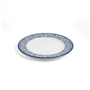 Che Brucia Arabesque Blue Porcelain Flat Plate 9" Blue Ivory Porcelain - SW1hZ2U6MTg0NDcyOQ==