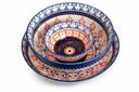 Che Brucia Henna Porcelain Bowl 12 cm / 5" Ivory Orange Blue Porcelain - SW1hZ2U6MTg0NDYxNw==