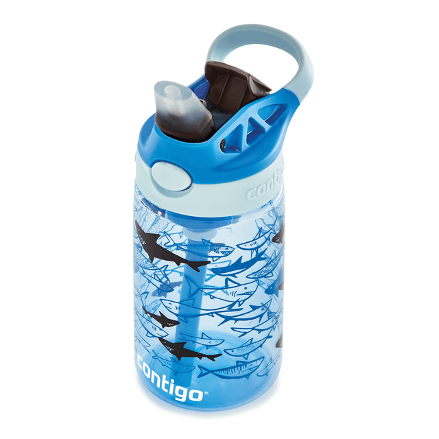 مطارة ماء للاطفال 420 مل بلاستيك أزرق كونتيجو Contigo Blue Graphic Autospout Kids Easy-Clean Bottle - SW1hZ2U6MTg0NjA1NA==